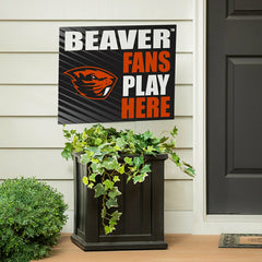 Oregon State University Coroplast Yard Sign "Fans Play Here", Collegiate, Home