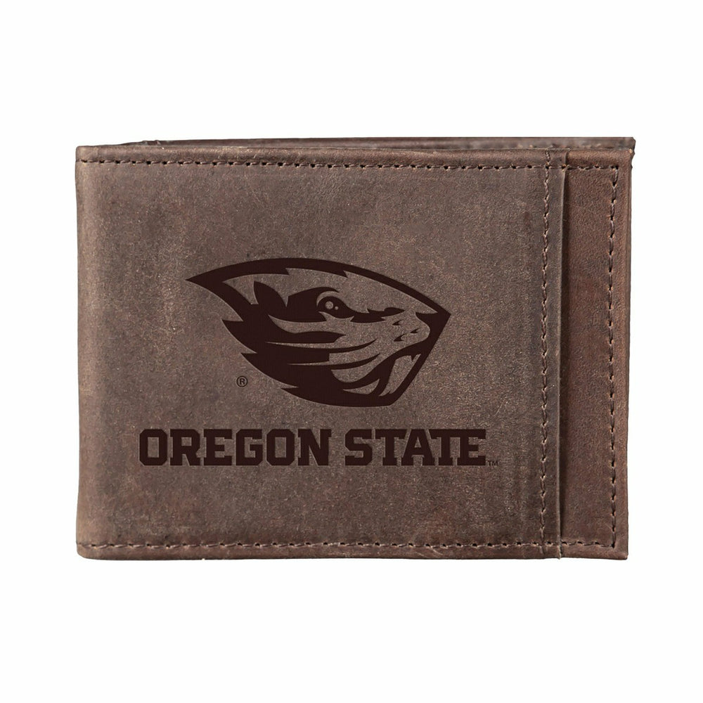 Front Pocket Wallet w/ RFID Blocking, Oregon State University, Brown, Collegiate, Home