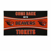 28" x 16" PVC Trapper Mat, Come Back with Tickets, Oregon State Univer, Collegiate
