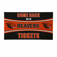 28" x 16" PVC Trapper Mat, Come Back with Tickets, Oregon State Univer, Collegiate
