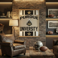 Purdue University, Canvas Wall Tapestry, Large, 54x36, Collegiate, Home