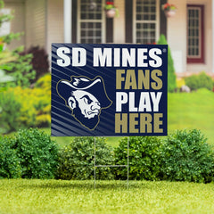 South Dakota School of Mines & Technology Coroplast Yard Sign "Fans Pl, Collegiate, Home
