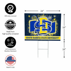 South Dakota State University Yard Sign, Patriotic, Collegiate, Home
