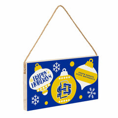 South Dakota State University Holiday Wood Wall Sign, 6x11, Collegiate, Home