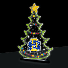 South Dakota State University College Holiday Tree Desklite LED Decor, Collegiate, Home