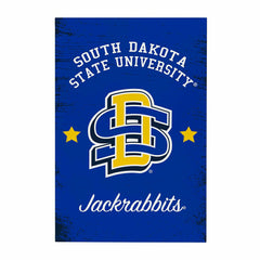 South Dakota State University Wood Wall Sign, 16x24, Collegiate, Home