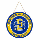 South Dakota State University Round Door Décor with Hanging Rope, 18x1, Collegiate, Home