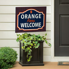 Syracuse University Coroplast Yard Sign, "Fans Welcome", Collegiate, Home