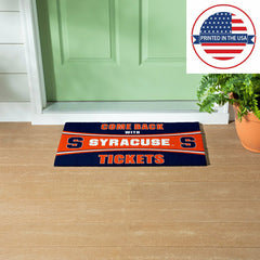 28" x 16" PVC Trapper Mat, Come Back with Tickets, Syracuse University, Collegiate