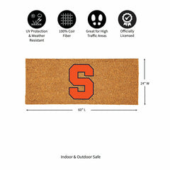 Syracuse University Extra Large Full Color Coir Mat, 60"x24", Collegiate