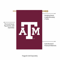Applique Flag, Reg, Texas A&M, Collegiate, Home