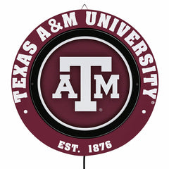 Texas A&M, Metal Lite, Round, Collegiate