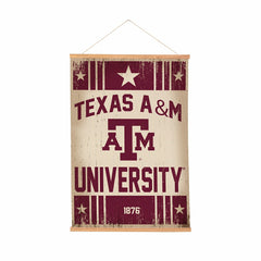 Texas A&M, Canvas Wall Tapestry, Medium, 36x24, Collegiate, Home