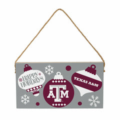 Texas A&M Holiday Wood Wall Sign, 6x11, Collegiate, Home