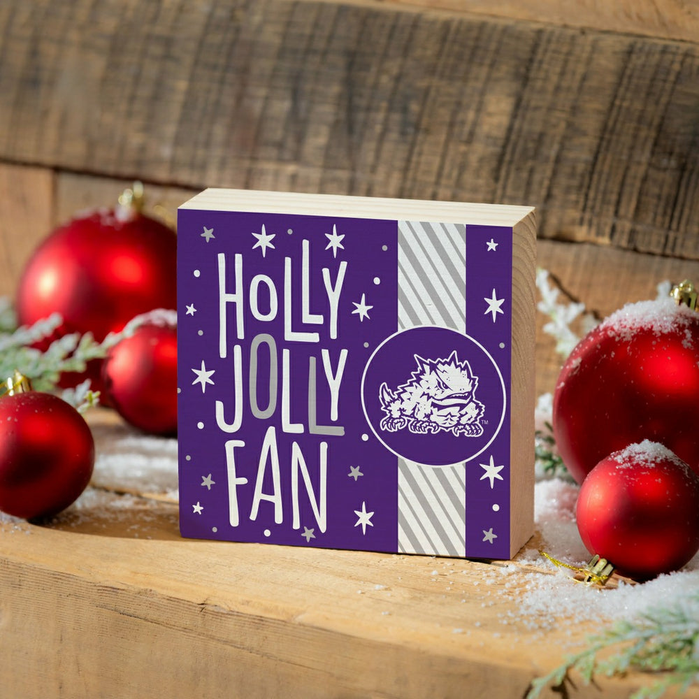 Texas Christian University Block, Holiday, 6x6, Collegiate, Home