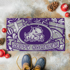 Texas Christian University Holiday PVC Mat, 28"x16", Collegiate