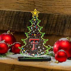 Texas Tech University College Holiday Tree Desklite LED Decor, Collegiate, Home