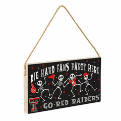 Texas Tech University Halloween Wood Wall Sign, 6x11, Collegiate, Home