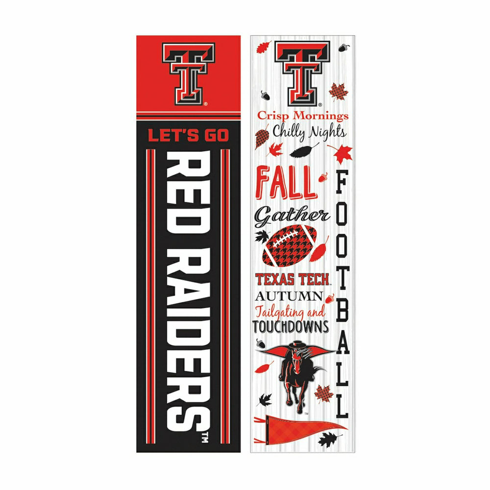 46" Double Sided Leaner, Texas Tech University, Fall Seasonal, Collegiate, Home