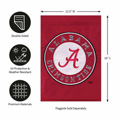 University of Alabama Crimson Tide Flag - Garden Size, Collegiate, Home