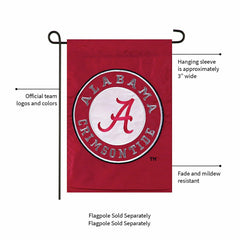 University of Alabama Crimson Tide Flag - Garden Size, Collegiate, Home