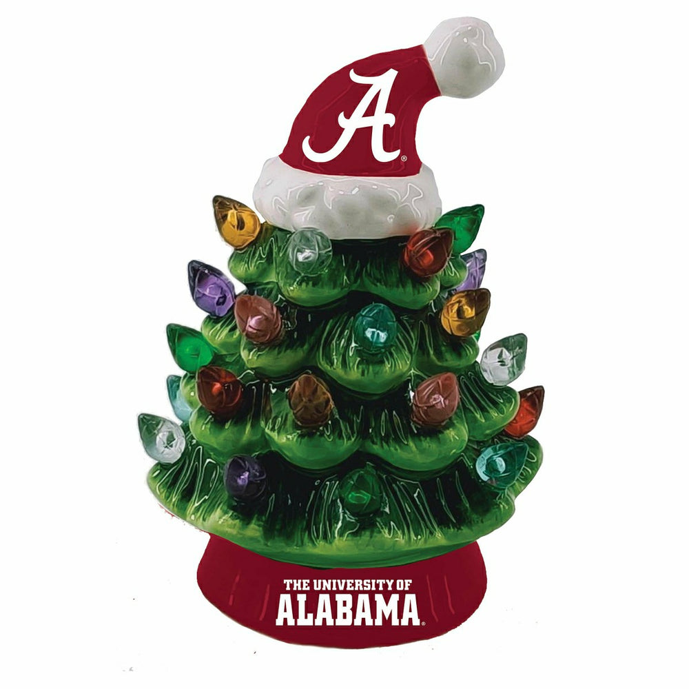 8" LED Ceramic Christmas Tree, University of Alabama, Collegiate, Home