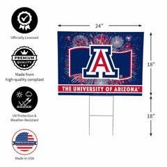 University of Arizona Yard Sign, Patriotic, Collegiate, Home