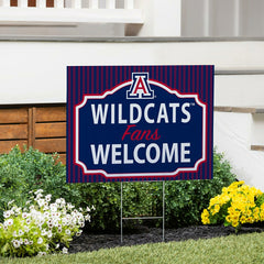 University of Arizona Coroplast Yard Sign, "Fans Welcome", Collegiate, Home