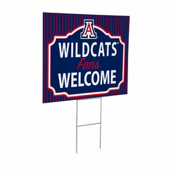 University of Arizona Coroplast Yard Sign, "Fans Welcome", Collegiate, Home