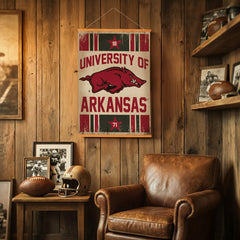 University of Arkansas, Canvas Wall Tapestry, Medium, 36x24, Collegiate, Home