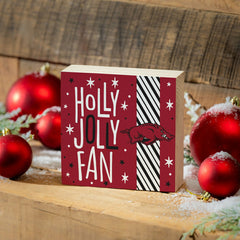 University of Arkansas Block, Holiday, 6x6, Collegiate, Home