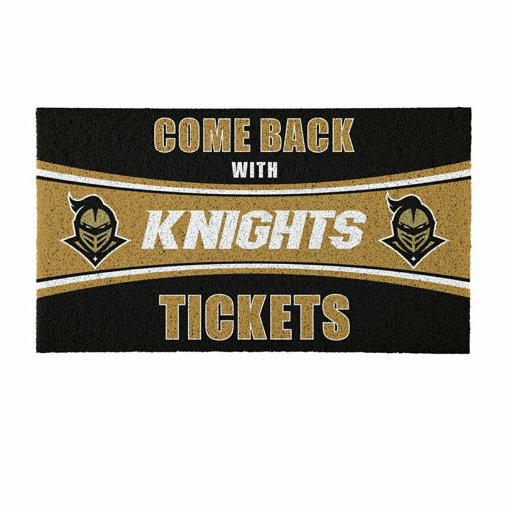 28" x 16" PVC Trapper Mat, Come Back with Tickets, University of Centr, Collegiate