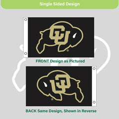 University of Colorado Single Sided Flag w/ 2 Grommets, 3'x5', Collegiate, Home