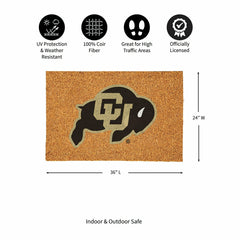 University of Colorado Large Full Color Coir Mat, 36"x24", Collegiate