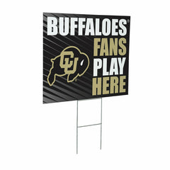 University of Colorado Coroplast Yard Sign "Fans Play Here", Collegiate, Home