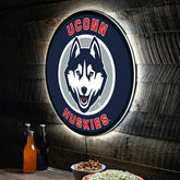 University of Connecticut College Large Round Edgelite LED Decor, Collegiate, Home