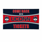 28" x 16" PVC Trapper Mat, Come Back with Tickets, Uconn, Collegiate