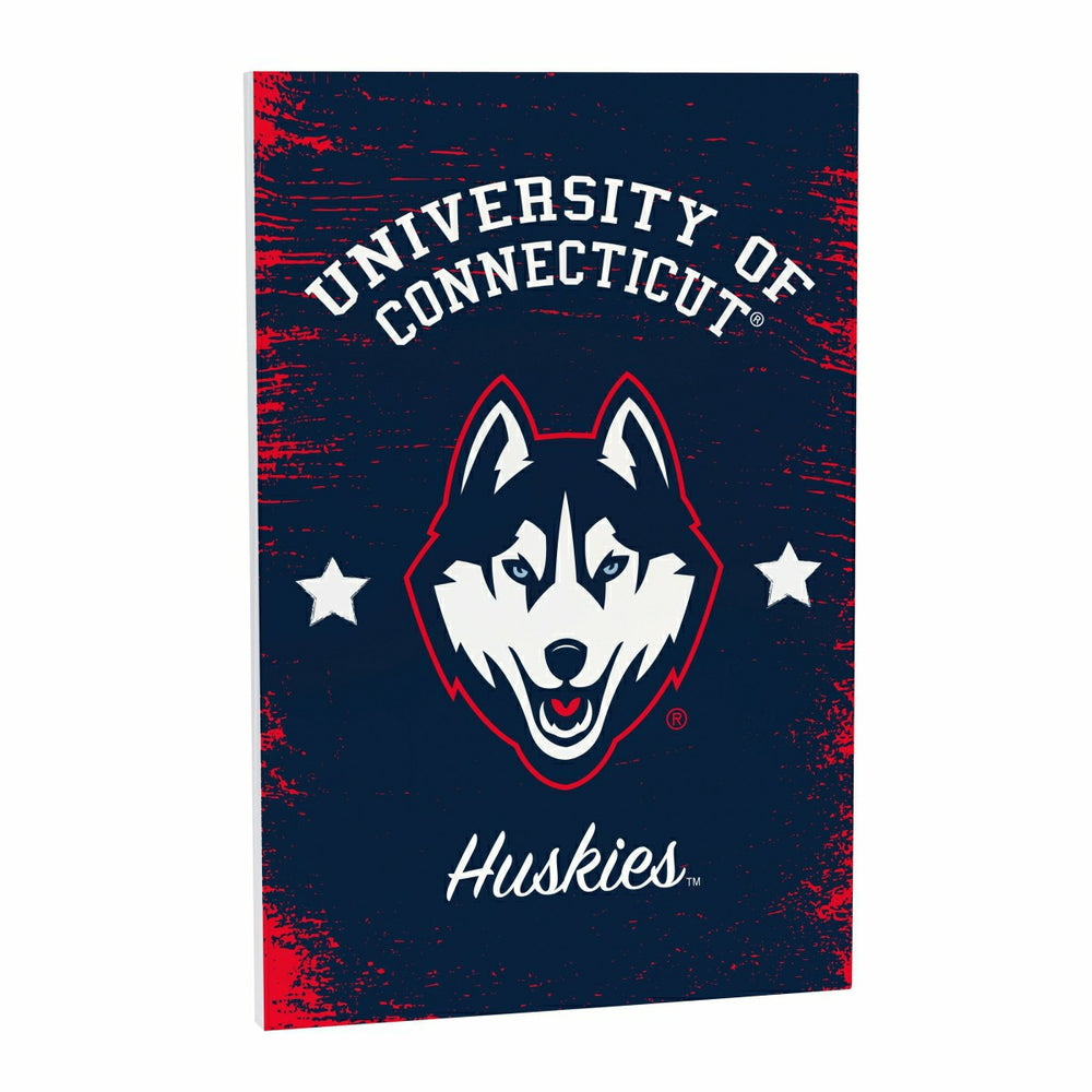 University of Connecticut Wood Wall Sign, 16x24, Collegiate, Home