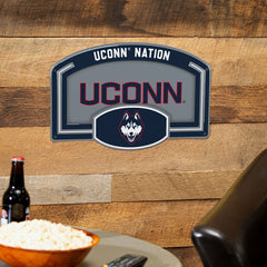 University of Connecticut USA Embossed Steel Wall Sign, 11" x 17", Collegiate, Home