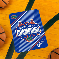 University of Florida, Mens NCAA Basketball Champions Metal Wall Sign,, Collegiate, Home