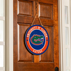 University of Florida Round Door Décor with Hanging Rope, 18x18, Collegiate, Home