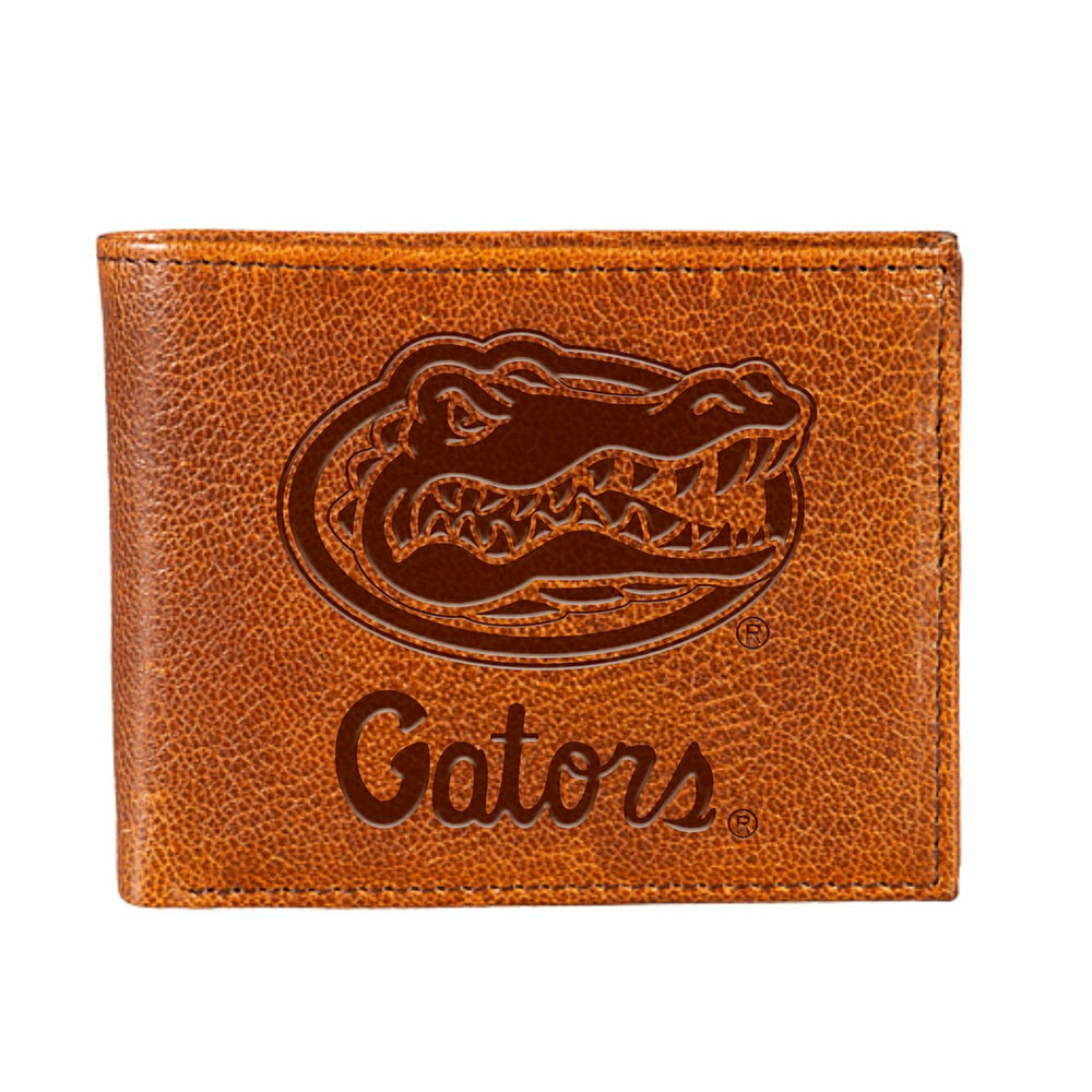 University of Florida, Embossed 100% Genuine Tumbled Leather Passcase , Collegiate, Home