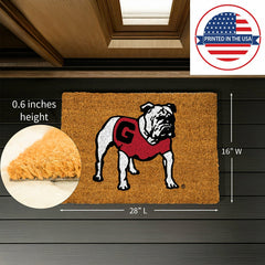 Coir Mat, 16"x28", University of Georgia, Alternate Bulldog Logo, Collegiate