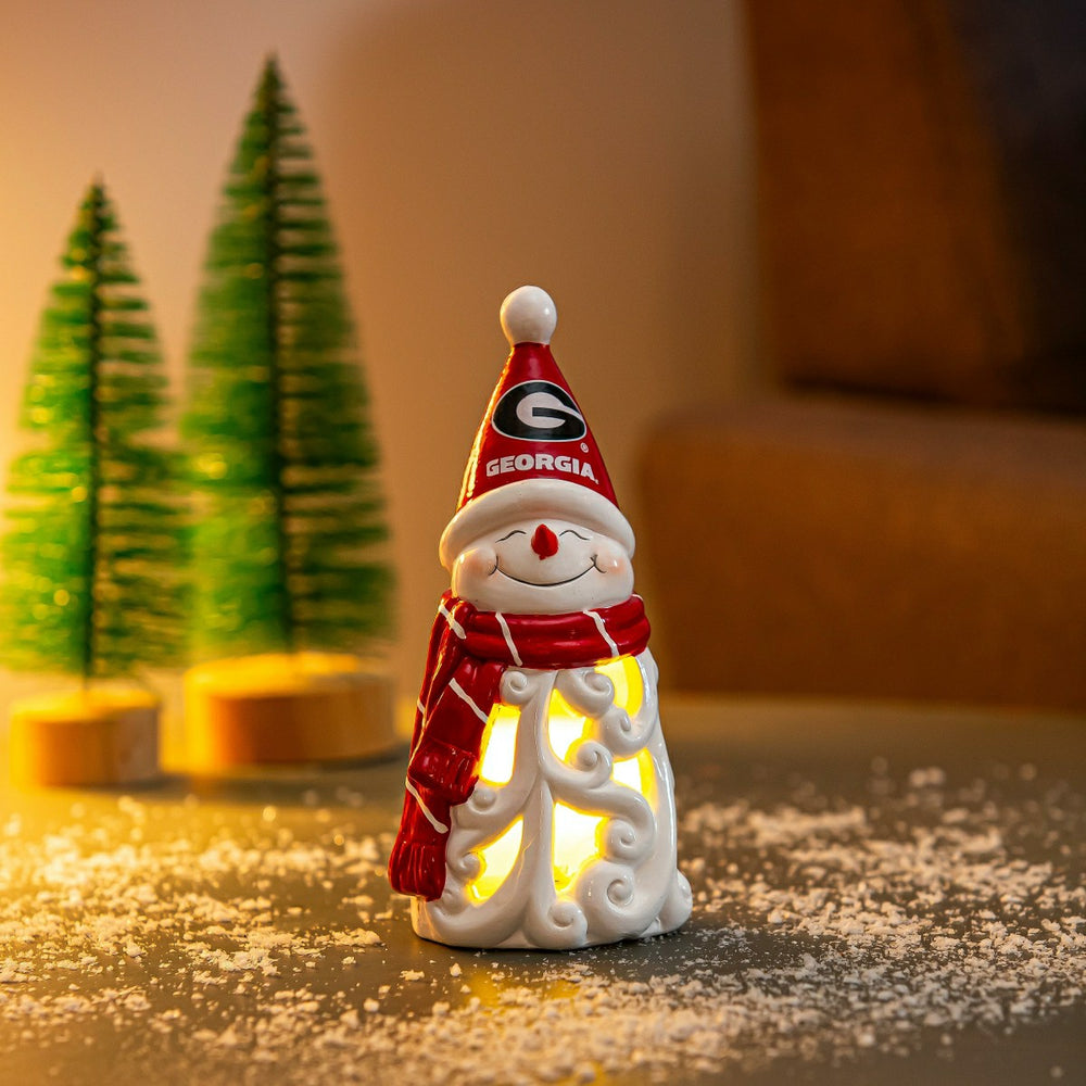 University of Georgia Snowman LED Statuary, 8", Collegiate, Home