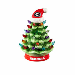 8" LED Ceramic Christmas Tree, University of Georgia, Collegiate, Home