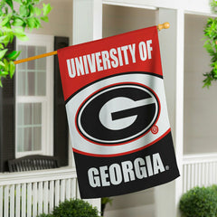 University of Georgia Suede House Flag, Collegiate, Home