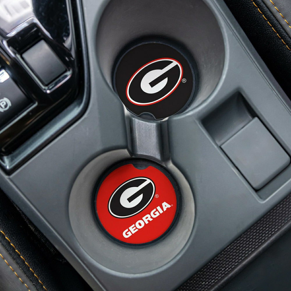 University of Georgia Car Coaster Set, 2pc, Collegiate, Home
