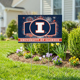 University of Illinois Yard Sign, Patriotic, Collegiate, Home