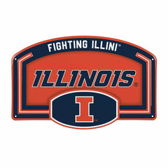 University of Illinois USA Embossed Steel Wall Sign, 11" x 17", Collegiate, Home