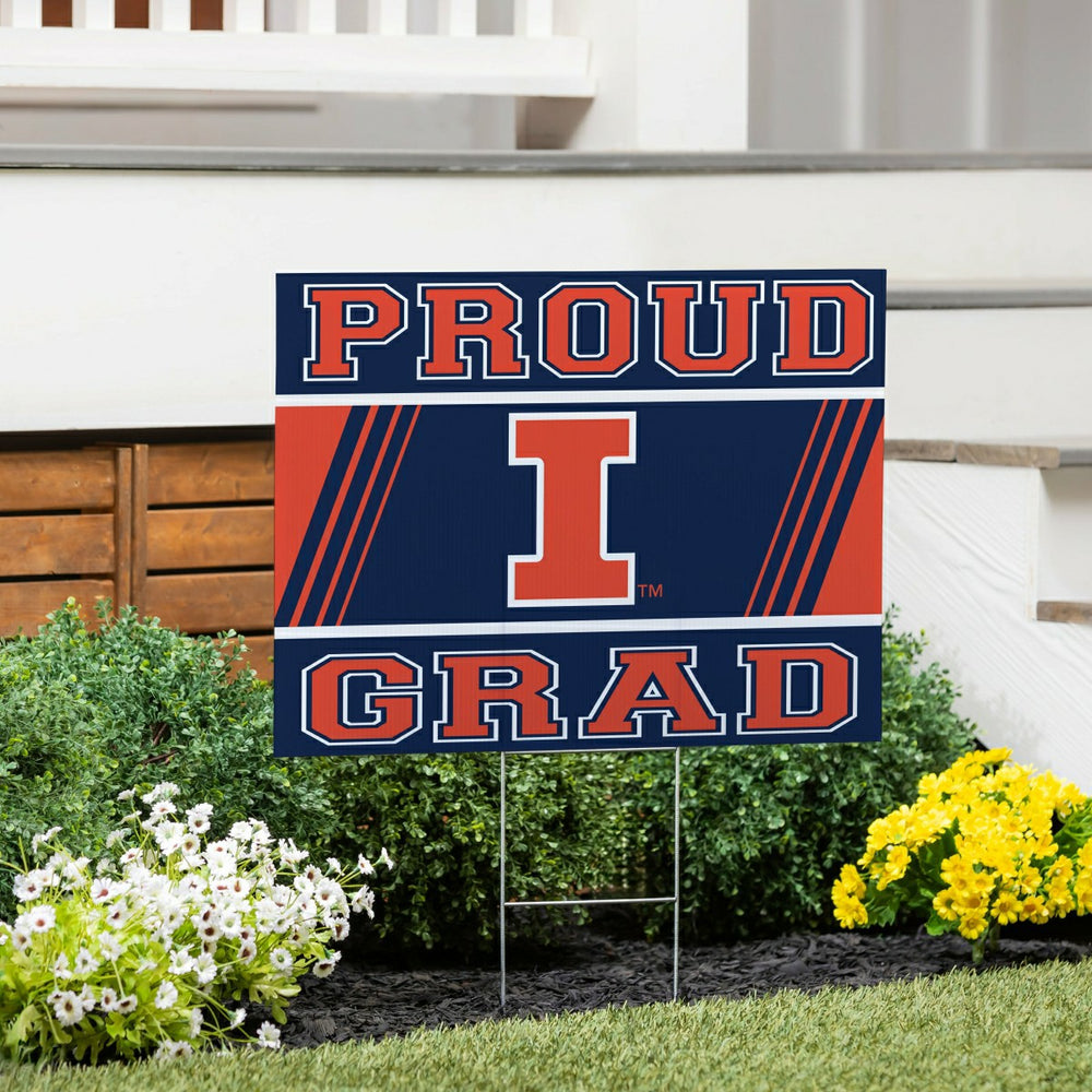 University of Illinois Coroplast Yard Sign Graduate, Collegiate, Home